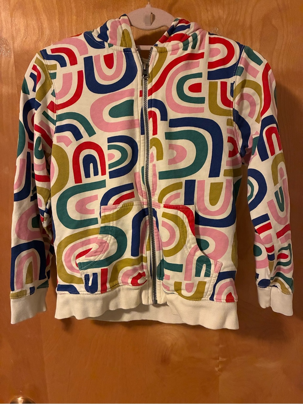 Hanna Anderson Kids Multi-Color Zip Hoodie Jacket Sz 10